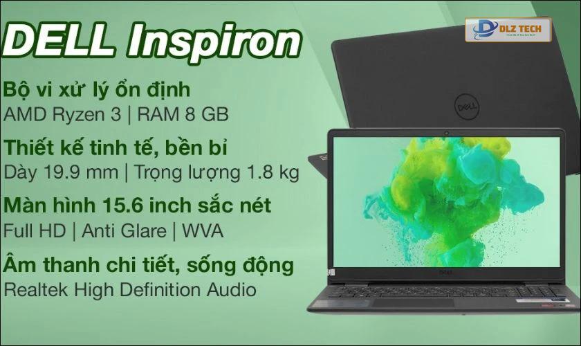 Laptop Dell Inspiron 3505 i3505-A542BLK cho sinh viên dưới 15 triệu