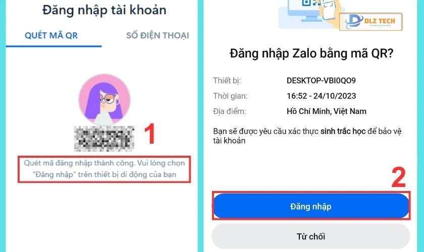 Nhấn vào Đăng nhập
