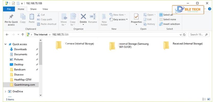 Các thư mục trên điện thoại sẽ xuất hiện trên File Explorer