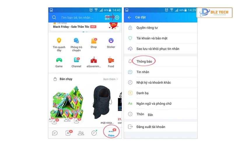 Hướng dẫn tắt thông báo Zalo trên Android