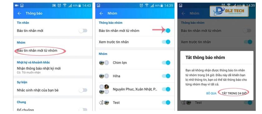 Hướng dẫn tắt thông báo nhóm trên Android