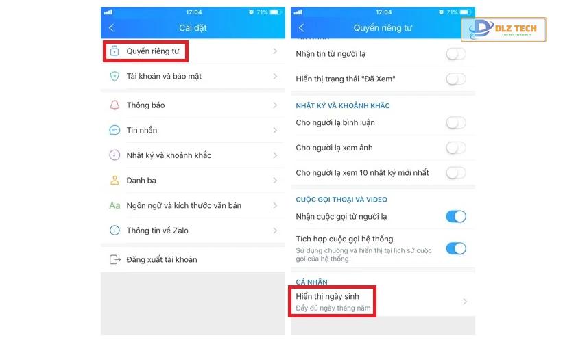 Hướng dẫn tắt thông báo sinh nhật Zalo
