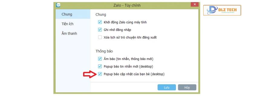 Hướng dẫn tắt thông báo Zalo trên laptop