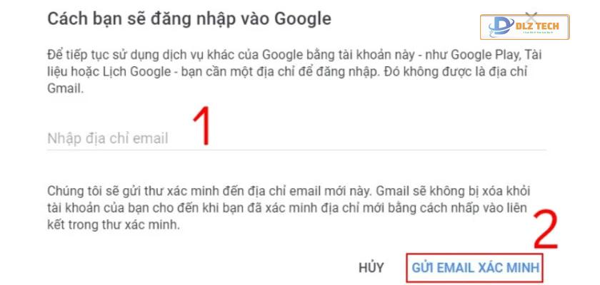 Tiến hành xóa tài khoản Gmail