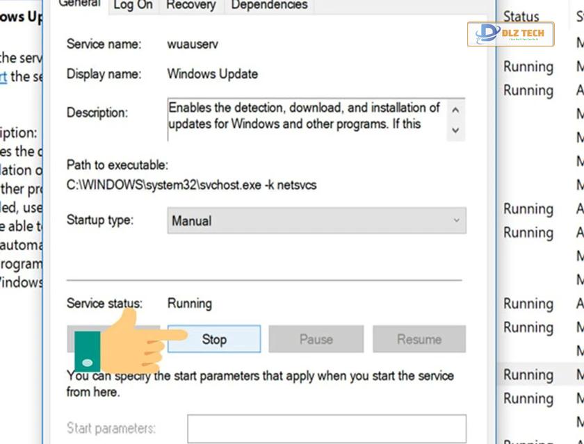Tắt update win 10 bằng services.msc