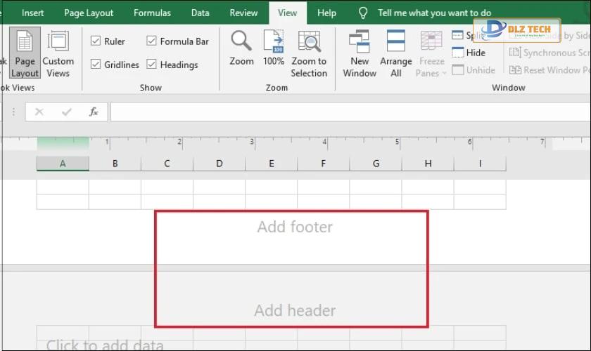 Chọn Add Footer hoặc Add Header để đánh số