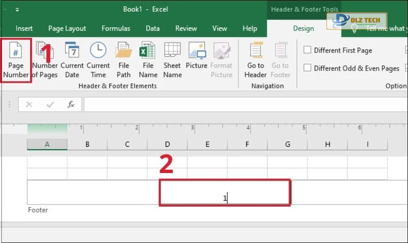 Chọn mục Page Number và điền số trang vào ô