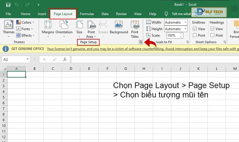 Cách đánh số trang trong Excel