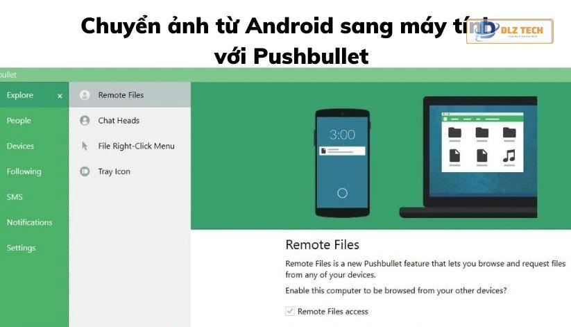 Phần mềm Pushbullet trên điện thoại