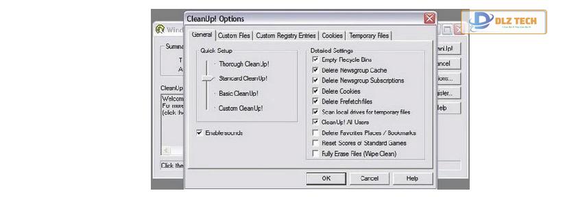 CleanUp - phần mềm dọn rác máy tính Window cùng các tính năng hay khác