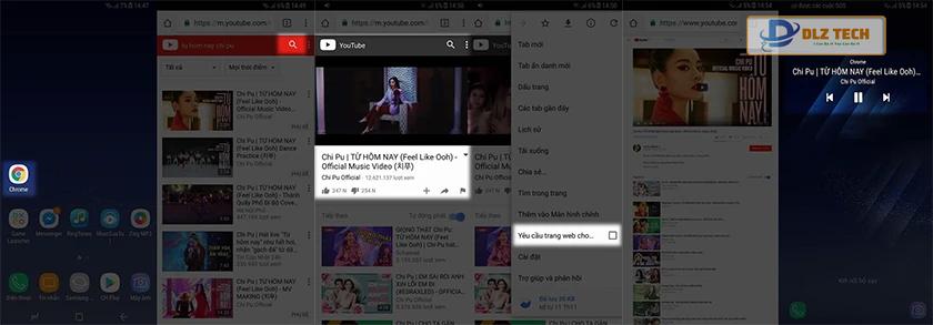 Sử dụng Google Chrome để nghe nhạc youtube khi tắt màn hình