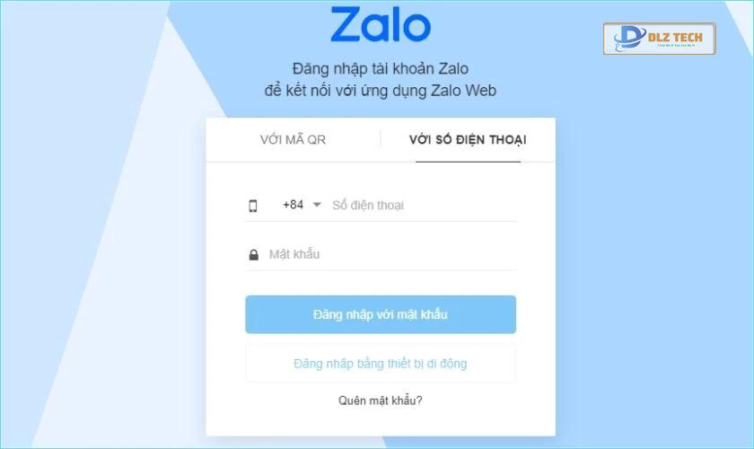 Đăng nhập Zalo Web
