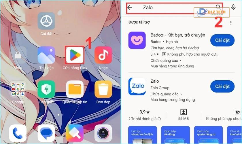 Cách tải Zalo trên Samsung