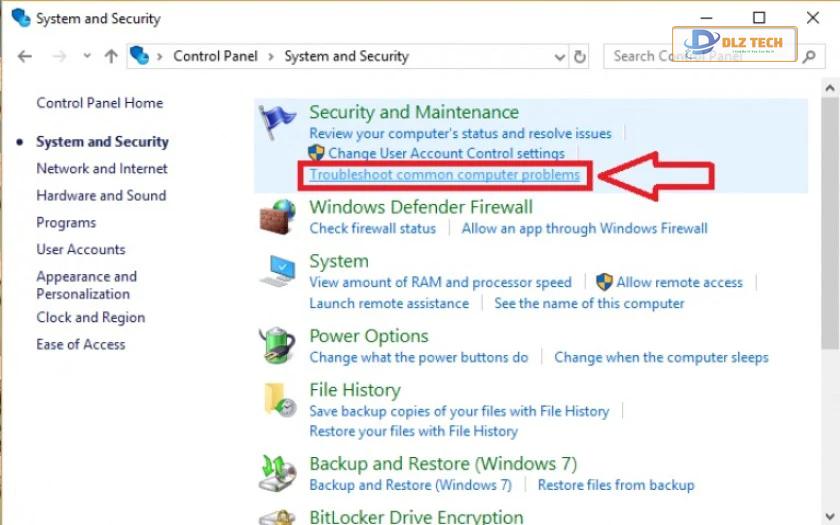 Sử dụng Trình sửa lỗi Troubleshooter