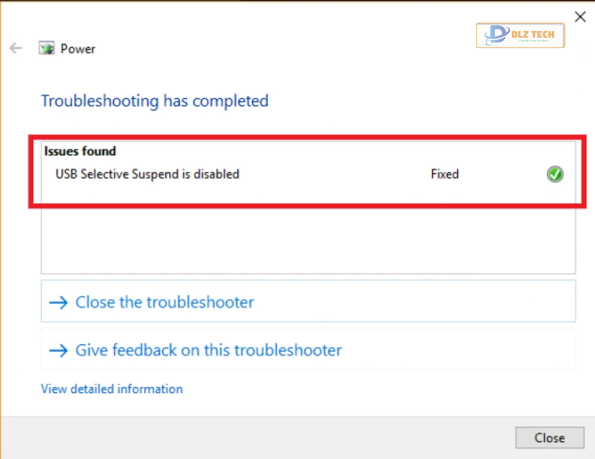 Sử dụng Trình sửa lỗi Troubleshooter