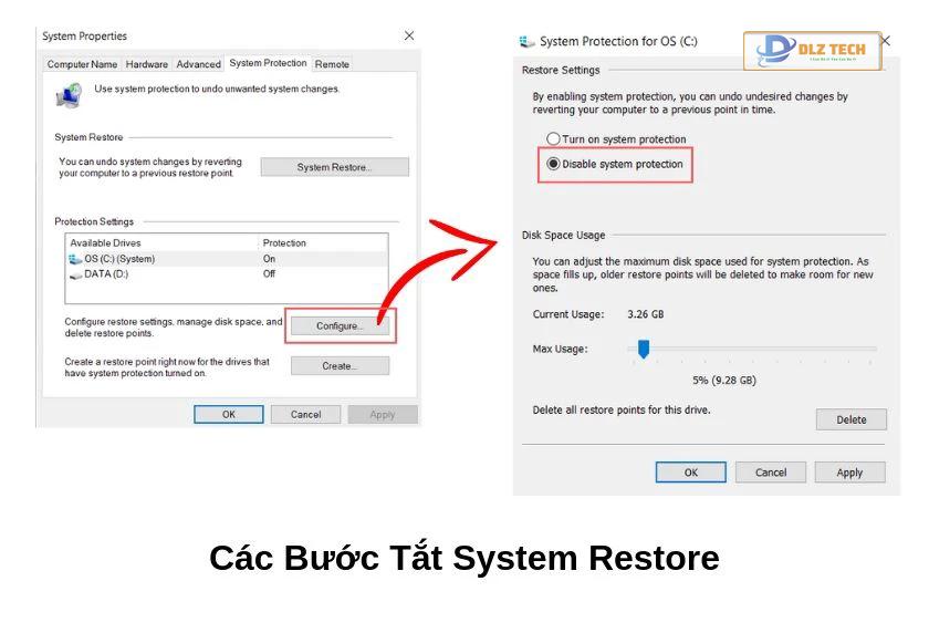 Tăng tốc win 10 bằng System Restore