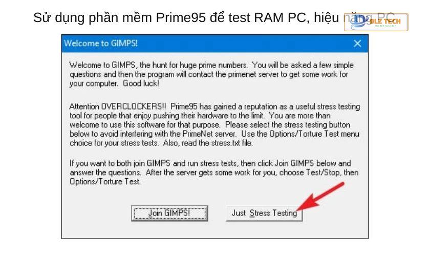 Kết quả Test RAM với Prime95