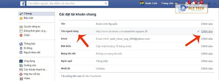 Hướng dẫn đổi ID Facebook