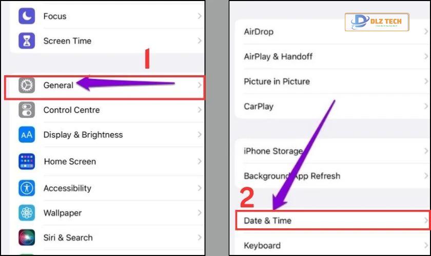 Xem cài đặt ngày giờ nếu bị lỗi không đăng nhập được Instagram trên iPhone