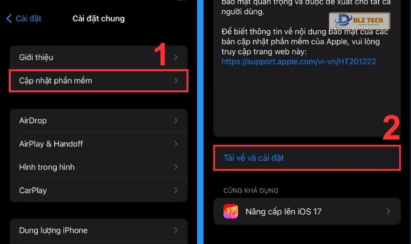 Cập nhật phần mềm trên iPhone