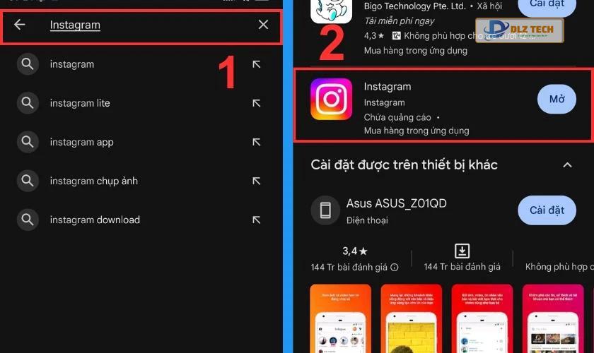 Cập nhật Instagram trên Android