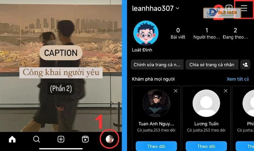 Đăng xuất tài khoản Instagram