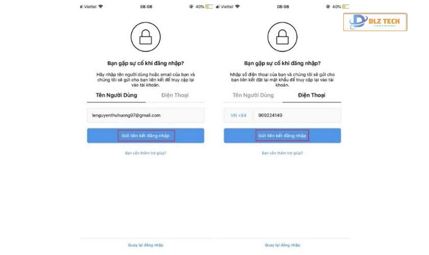 instagram không gửi mã xác nhận về điện thoại