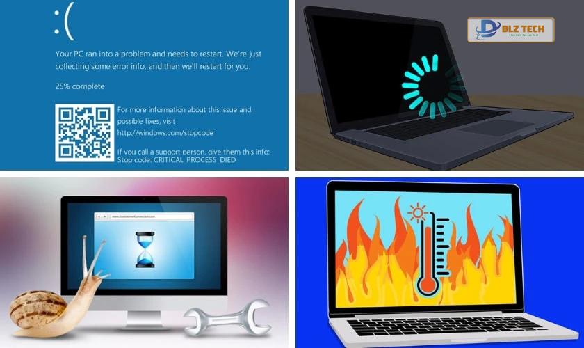 Một số dấu hiệu biết khi laptop hư hỏng phần cứng