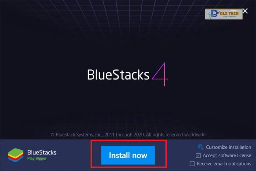 Nhấn Install now để tải CH Play về máy tính