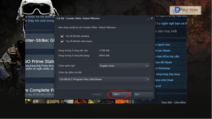 Hướng dẫn tải trên steam