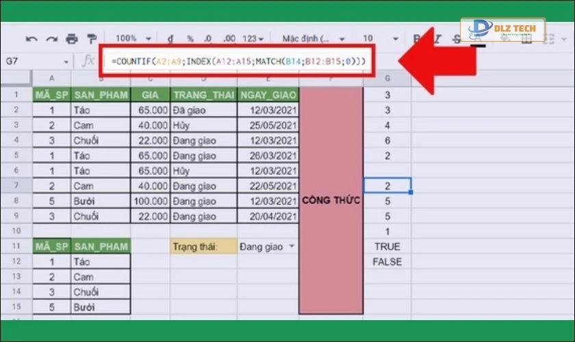 Kết hợp với INDEX và MATCH