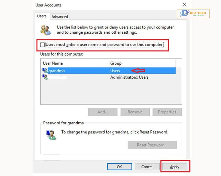 tắt mật khẩu win 10