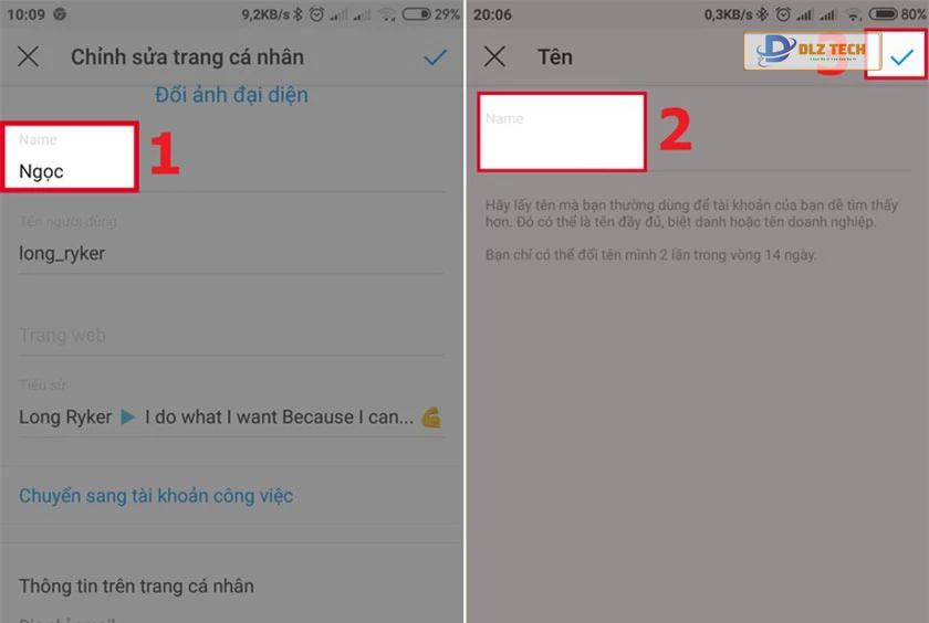 Cách đổi tên Instagram trên điện thoại