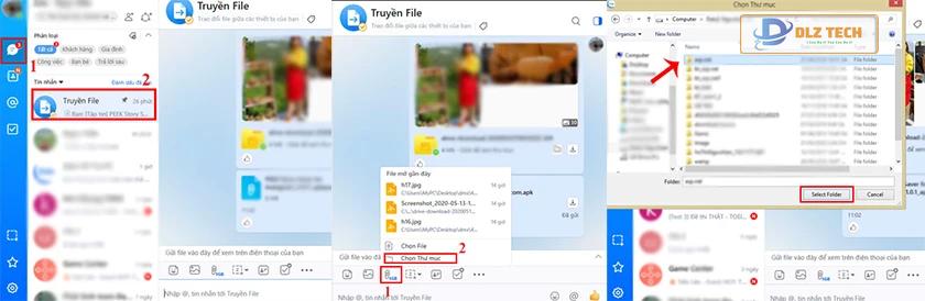 Gửi file qua Zalo trên máy tính