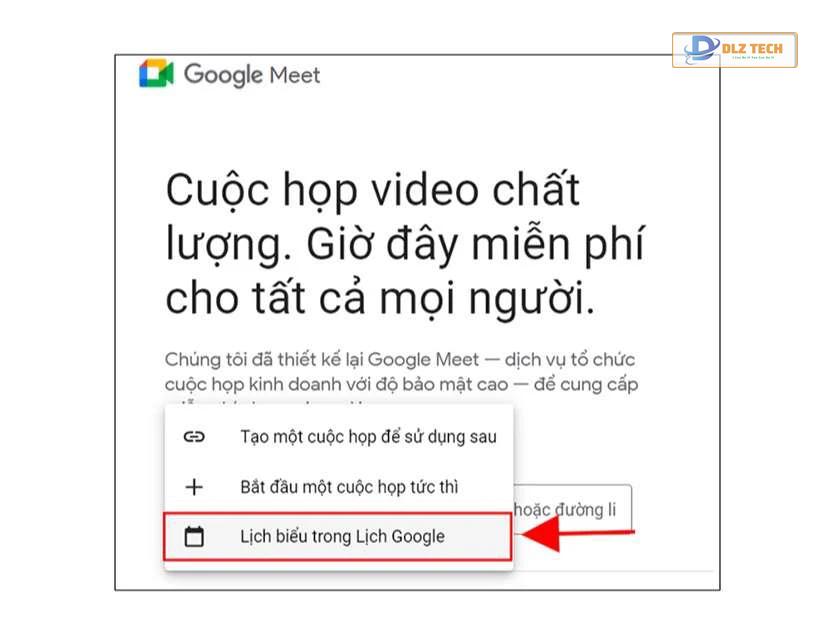 chọn Cuộc họp mới
