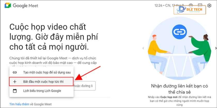 tính năng của Google meet trên PC, laptop