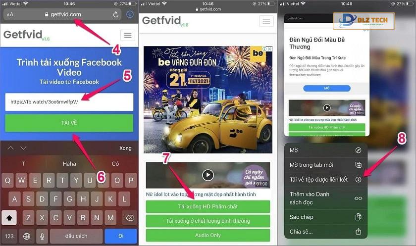 Tải video Facebook trên điện thoại iPhone