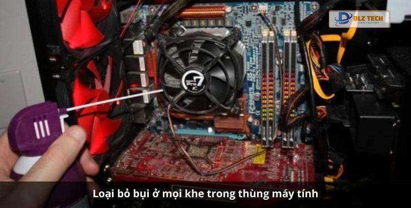 vệ sinh máy tính bàn phía bên trong