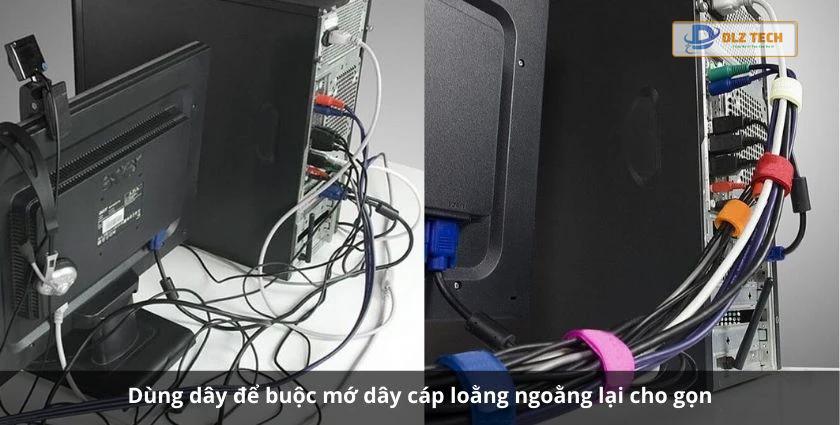dùng dây để buộc mớ dây cáp