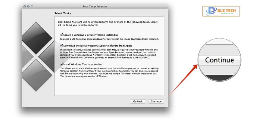 Hướng dẫn cài windows 10 cho Macbook Air qua Bootcamp
