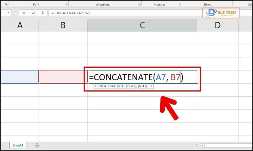 Công thức hàm CONCATENATE
