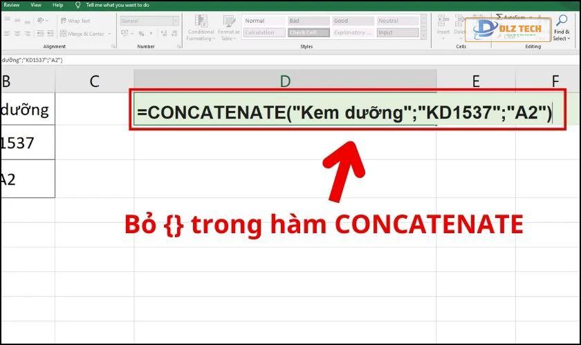 Kết quả sau khi nhập công thức