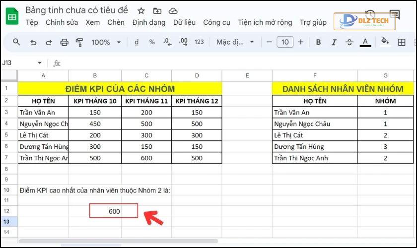 Nhập công thức hàm SUBTOTAL với hàm VLOOKUP