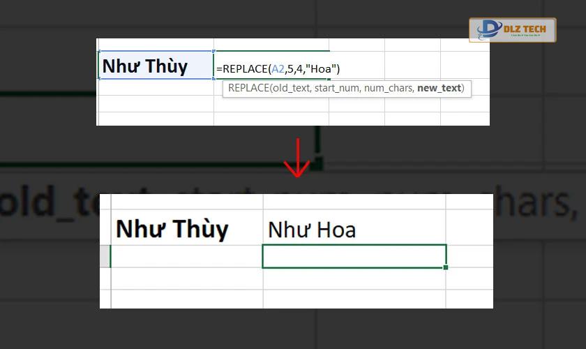 Hướng dẫn thực hiện hàm Replace