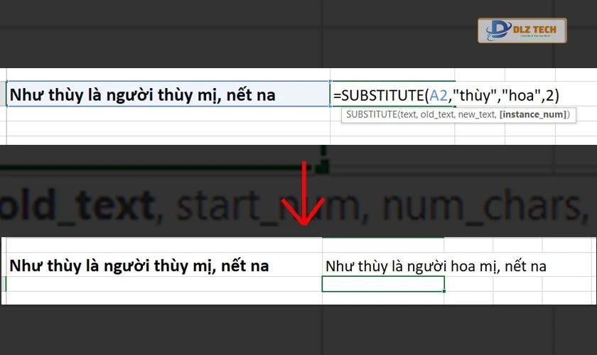 Hướng dẫn sử dụng hàm Substitute