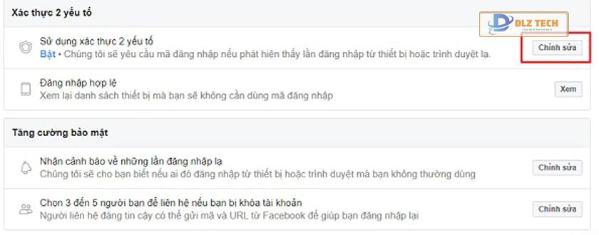 Chọn chỉnh sửa