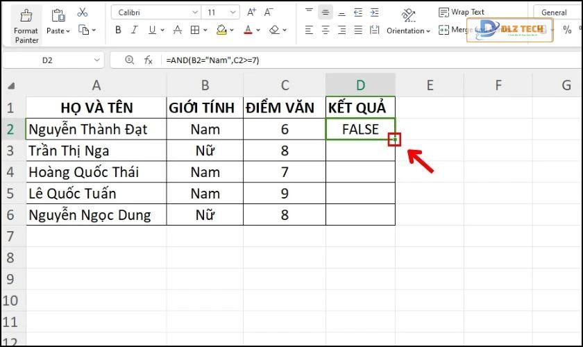 Cách dùng hàm AND để kiểm tra logic
