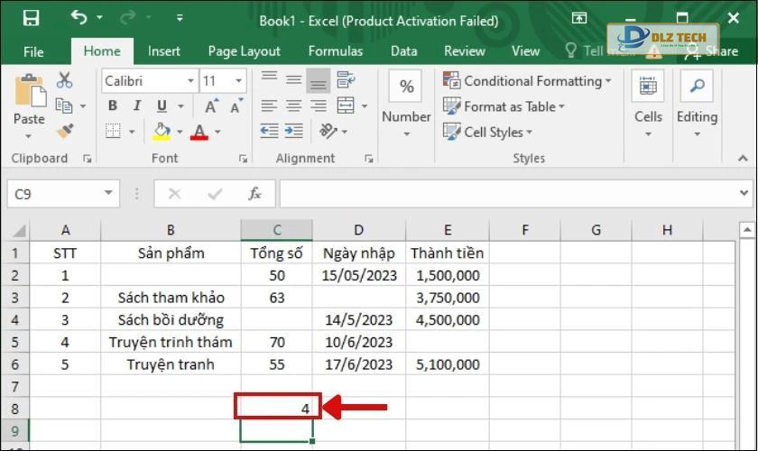 Cách sử dụng hàm Countif trong Excel