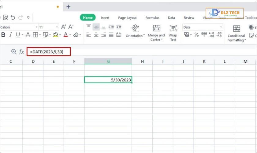 Cách dùng hàm DATE cơ bản trong Excel