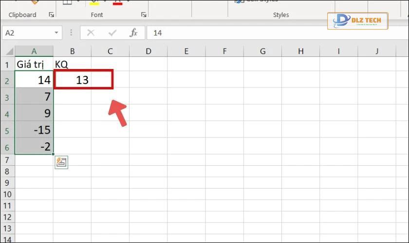 Cách tính giá trị tuyệt đối của 1 hàm trong Excel